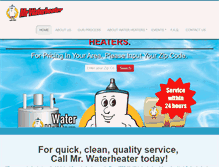 Tablet Screenshot of mrwaterheater.com
